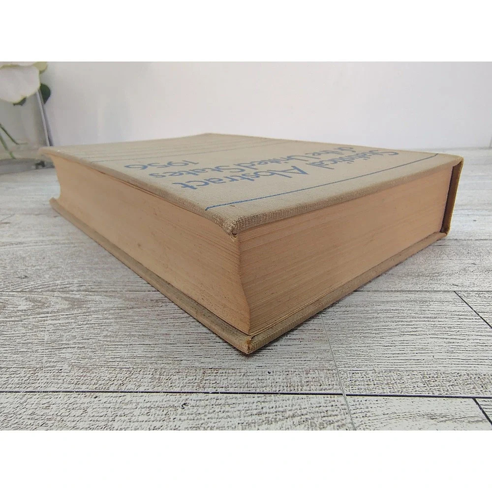 MCM 1956 Statistical Abstract Vintage Government Data Hardcover Book Shelf Decor
